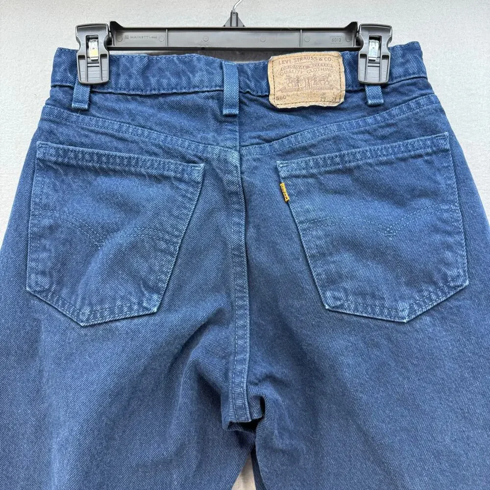 Levi's 560 Jeans Men's 29x28 Indigo Blue Orange Tag Loose Fit Vintage Made in US